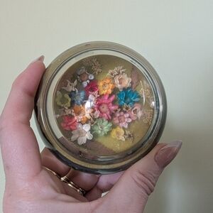 Floral Paperweight with Colorful Flowers